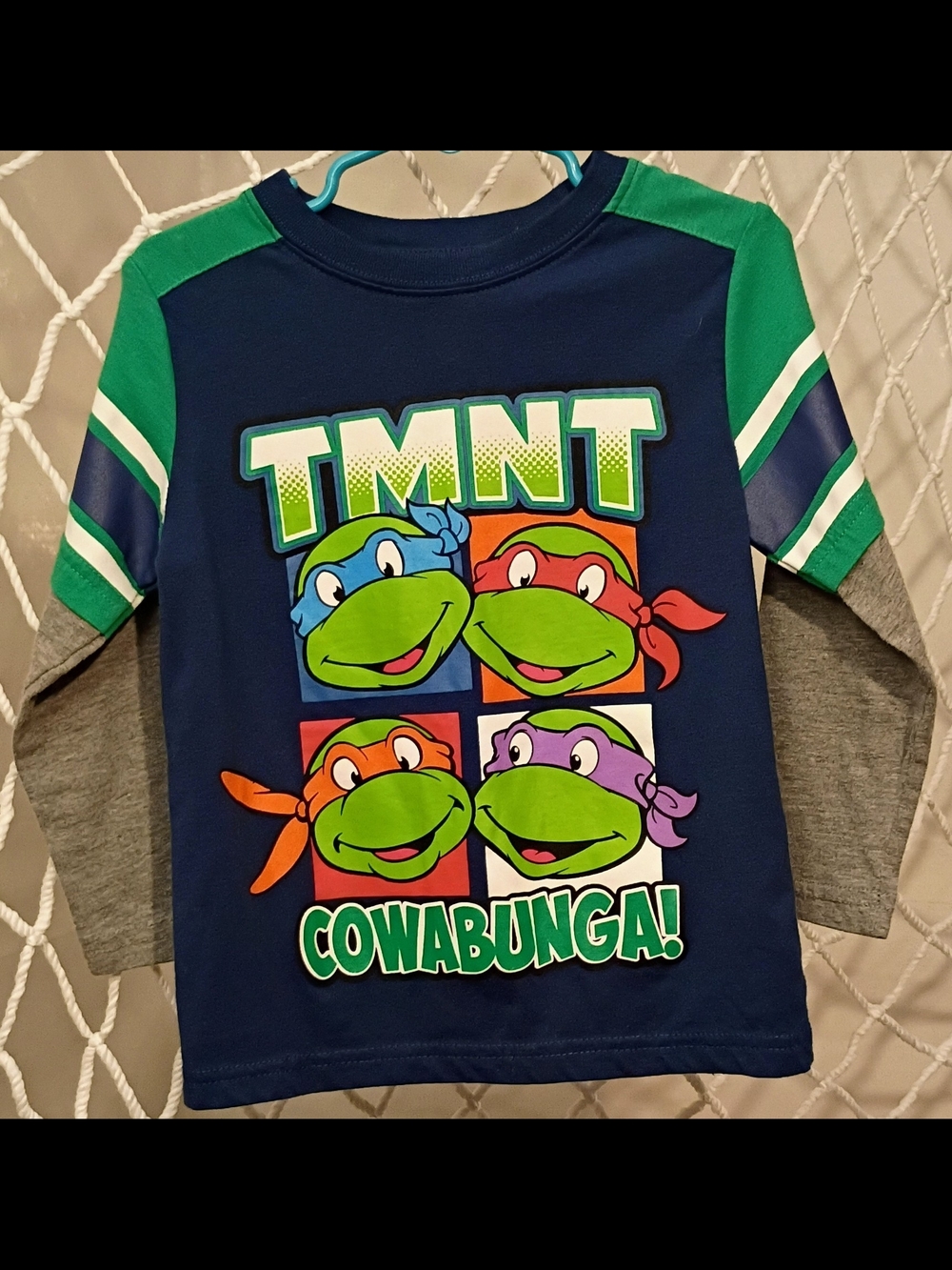 Navy Kids / Toddlers TMNT Size 3T Teenage Mutant Ninja Turtle Long Sleeve Shirt